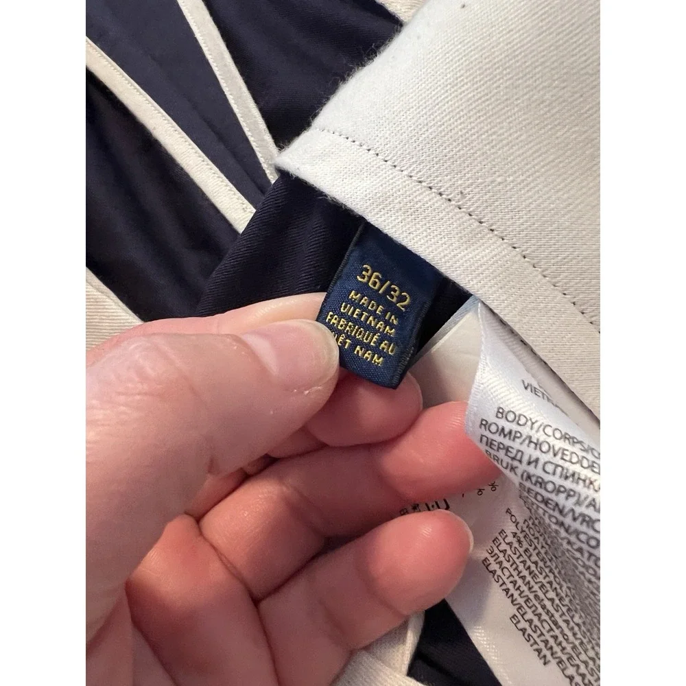 Ralph Lauren Polo Golf Mens Pants 36x32 Navy Tailored Fit Flat Front Casual